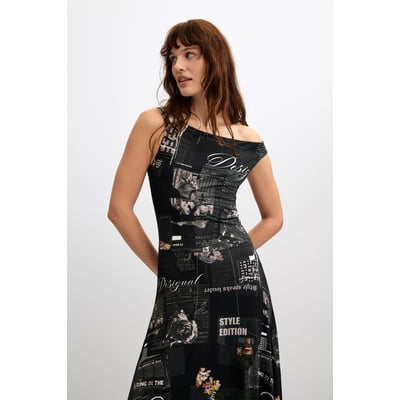 robe midi newspaper DESIGUAL