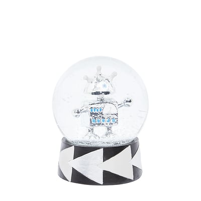 Boule à neige décorative de noël figurine robot en résine H14 POP SIA DECO
