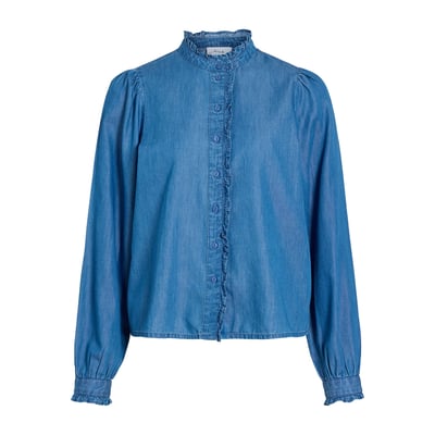 Blusa vaquera con cuello mao VILA
