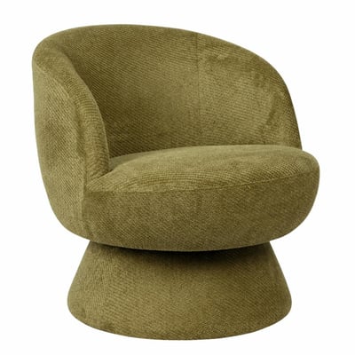 Fauteuil pivotant rétro tissu chenille IENA PIER IMPORT
