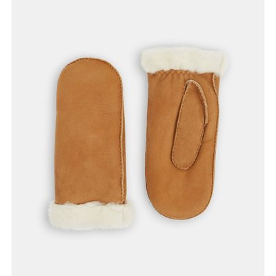Moufles Castor Daim Ou Cuir Doublure Laine GALERIES LAFAYETTE
