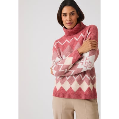 Pull jacquard col roulé Thermolactyl DAMART