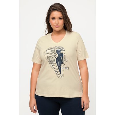 T-shirt à manches courtes et col en V. Coton ULLA POPKEN