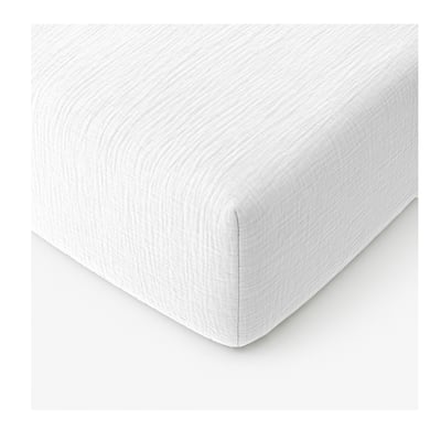 Drap-housse Gaze de coton lavé Douce EDEN
