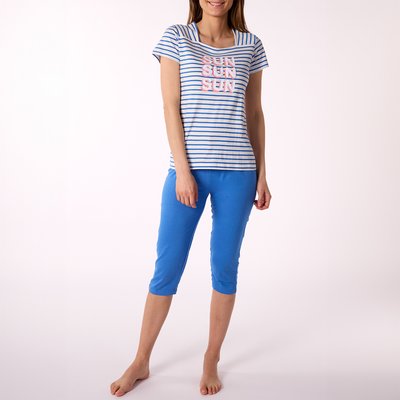 Pyjama court femme AIR MARIN bleu clair MELISSA BROWN