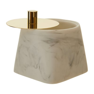Cotton Storage Jar in Marble Effect SO'HOME