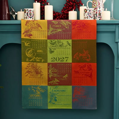 Torchon pur coton CALENDRIER 2027 GARNIER THIEBAUT