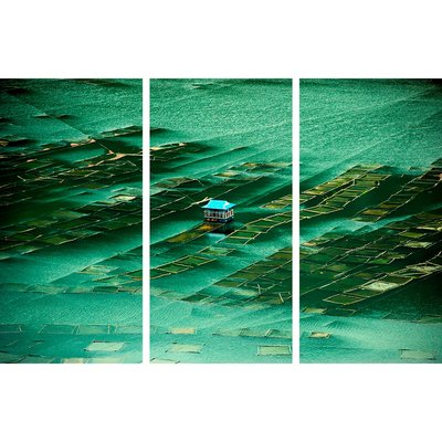 Tirage Triptyque Sur Verre Synthétique Lonely Station 150x100 Cm TIRAGE D'ART CEANOTHE