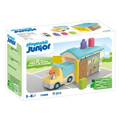 71686 Ouvrier avec camion et garage PLAYMOBIL