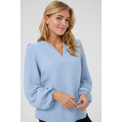 Blouse à manches longues KAnita, col v, coupe droite KAFFE