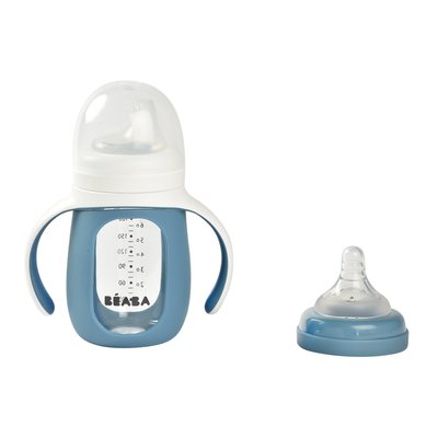 Biberon verre + housse silicone 2 en 1 BEABA