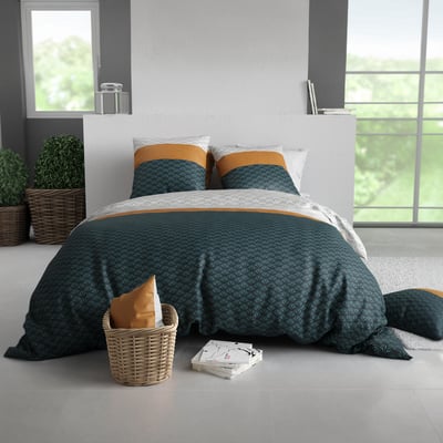 Parure de lit - Housse de couette + taie 100% Coton 57 fils EDEN