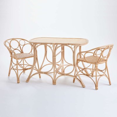 Ensemble table et fauteuils en rotin GINGKO KOK