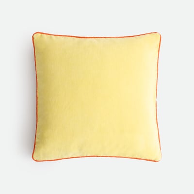 Housse de coussin bicolore carrée 50x50 cm, en velours, GUSALI LA REDOUTE INTERIEURS