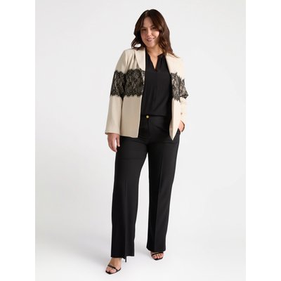 Blazer avec bordure horizontale en dentelle cousue devant, derrière et sur les manches FIORELLA RUBINO