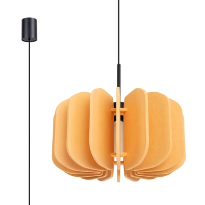 Suspension Feutre Jaune E27 1 Mula EDEN