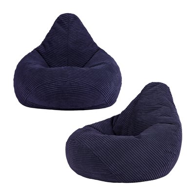 Lot de 2 poufs inclinables enfant velours côtelé Oeko-Tex® - DALTON ICON