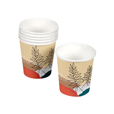 10 gobelets en carton Fleurs abstraites EDEN