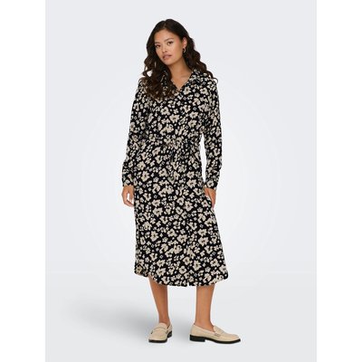 Printed Shirt Dress with Tie Waist JDY