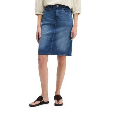 Vero Moda VMNATALIE MIDI NOOS - Jupe crayon - light blue denim/denim