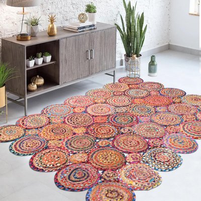 Tapis kilim fait main en coton motif géométrique UN AMOUR DE TAPIS