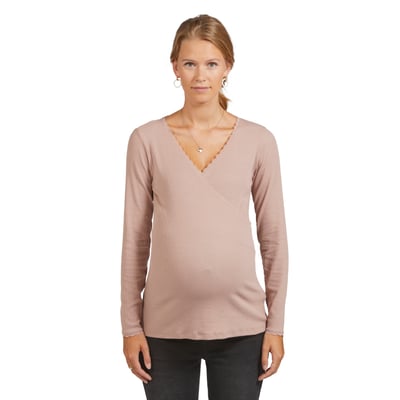 Tee-shirt col V croisé grossesse et allaitement VERTBAUDET