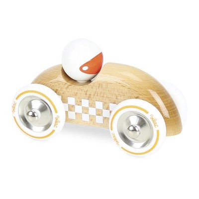 Voiture Rallye Checkers GM bois naturel VILAC
