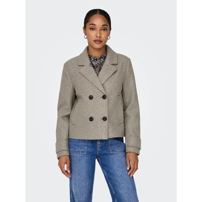 Short Tailored Collar Coat with Button Fastening ONLY