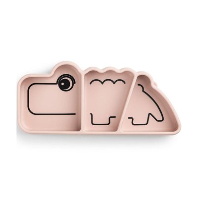 Assiette en silicone avec ventouse Croco DONE BY DEER