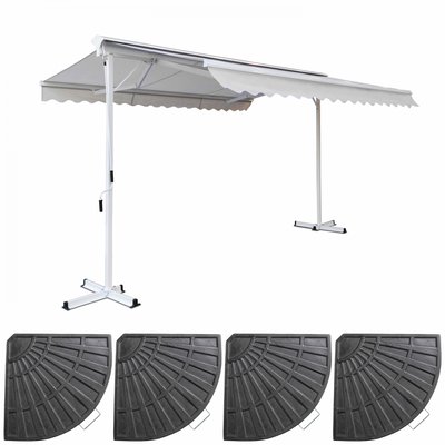 Store banne double pente 3x4m et dalles de lestage, DELGADA OVIALA