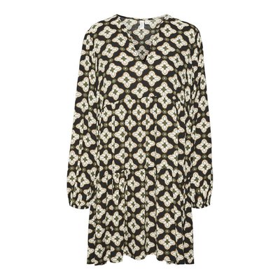 Abito corto fantasia, scollo a V VERO MODA
