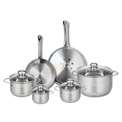 2 poêles 24/28cm + 4 faitouts 12/14/16/24cm PROFI BRILLANT ELO