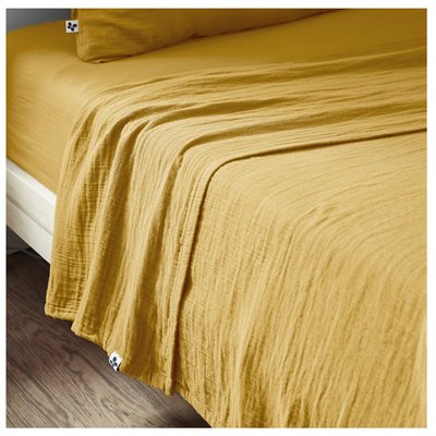 Drap plat double gaze de coton Gaia EDEN