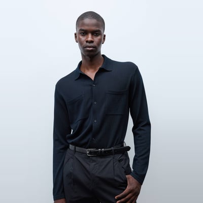 Gilet col polo en laine mérinos MONOPRIX