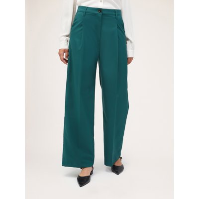 Pantalon large à plis en tissu fluide de viscose mélangée MOTIVI