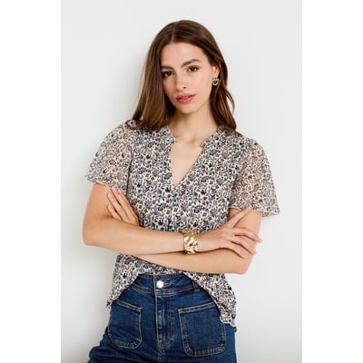 Blouse droite longue manches courtes CACHE CACHE