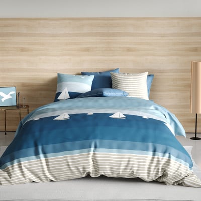 Parure de couette 3pcs Coton Regate C DESIGN HOME TEXTILE