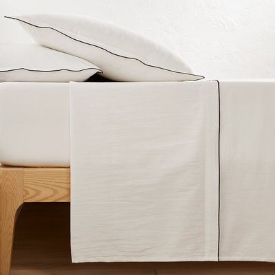 Drap plat satin de coton lavé, Victor uni LA REDOUTE INTERIEURS