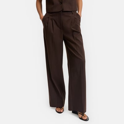 Pantaloni larghi con pinces e righe LA REDOUTE COLLECTIONS