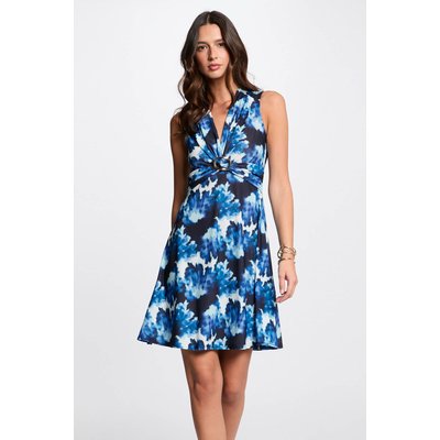 Robe courte trapèze imprimée MORGAN