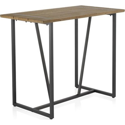 Table de bar métal et bois esprit industriel naturel RECOLLECTION