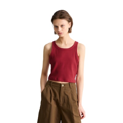 Top côtelé slim cropped en jersey stretch MARC O’POLO DENIM