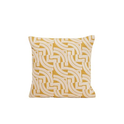 Housse de coussin en Coton rebrodé d'un motif graphique  IAKOBO MADURA