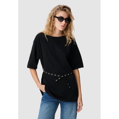 Tee-shirt mi-long avec ceinture amovible IKKS