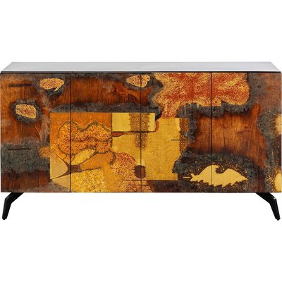Buffet industriel en acier et manguier, OXY KARE DESIGN