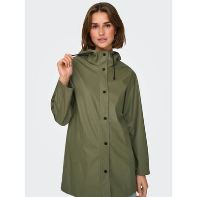 Veste Imperméable Femme Longue Avec Capuche – Parka Coupe-vent, Manteau Pluie Zippé – Pour Activités Extérieures