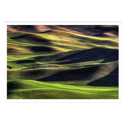Affiche ""Champs et colline USA"" HEXOA