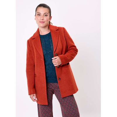 Manteau droit lainage uni AUDREY LA FIANCÉE