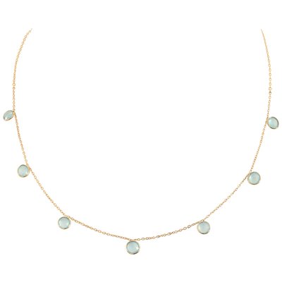 Collier multi moorea calcedoine bleue CAROLINE NAJMAN