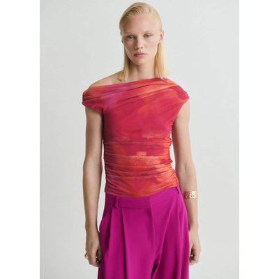 Top asymétrique à fleurs MANGO